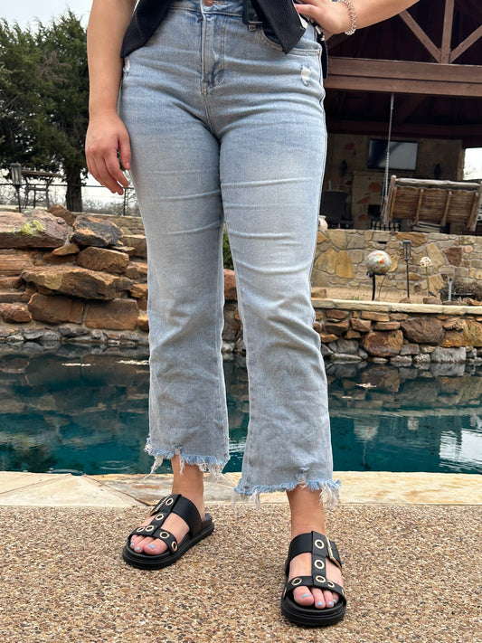  Mica high-rise crop flare jeans 