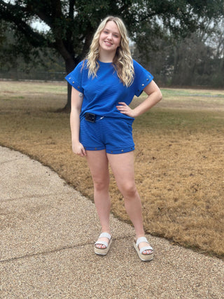 Ribbed Knit Round Neck Top