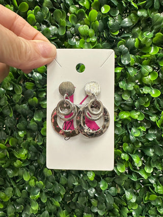 Triple Hoop stud earrings