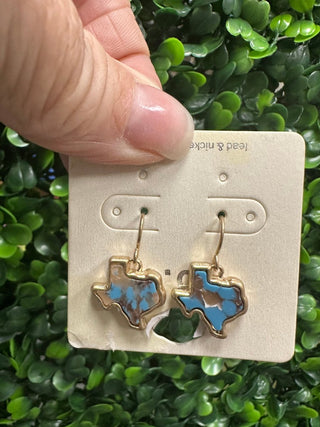 Turquoise Texas Earrings - Double K Boutique, LLC