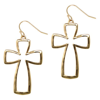 Cutout Cross Earrings
