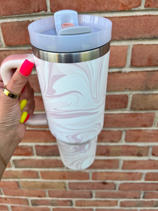 Blush Summer Marbled Tumbler 40 oz