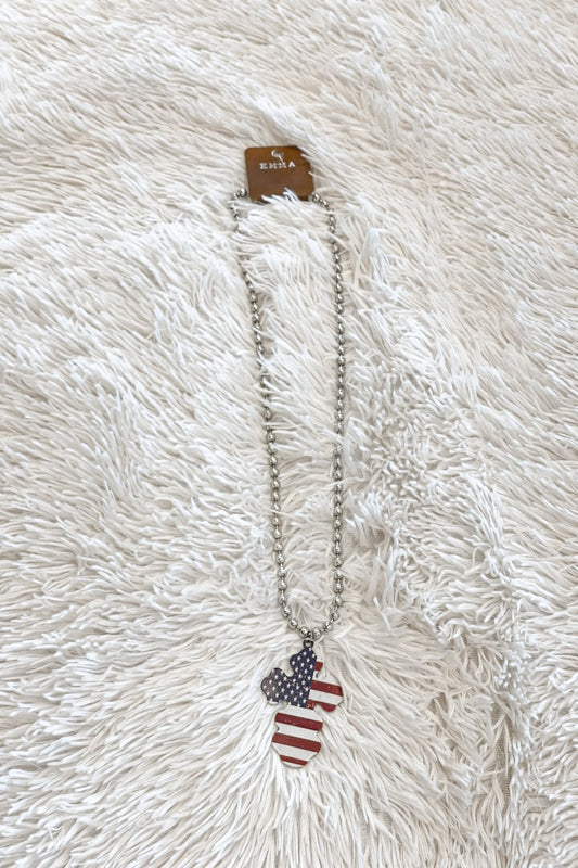 America Cross Necklace