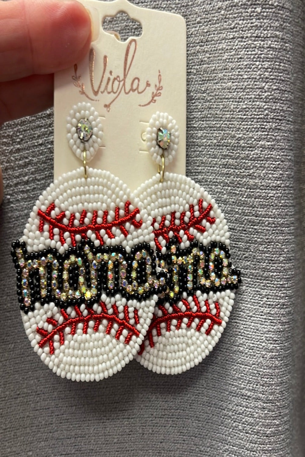 Mama Baseball Earings