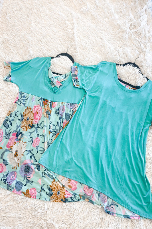 Blue Floral Blouse